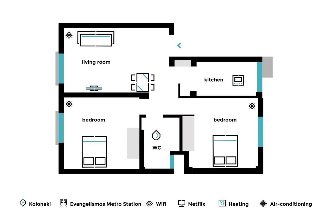 Peaceful 2Bd Apartment In Kolonaki By Upstreet Atene Esterno foto